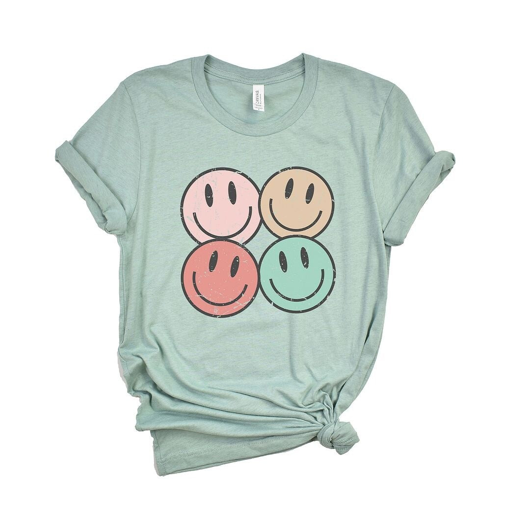 Ultimate Smiley Face Grunge Tee - Premium Comfort & Style