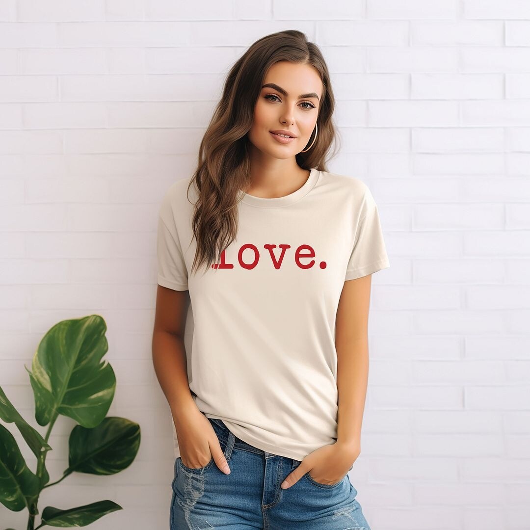 Premium Love Typewriter Graphic Tee - Ultimate Comfort Crewneck