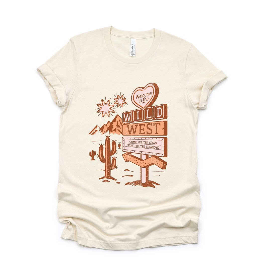 Premium Wild West Distressed Crewneck Tee - Ultimate Comfort & Style