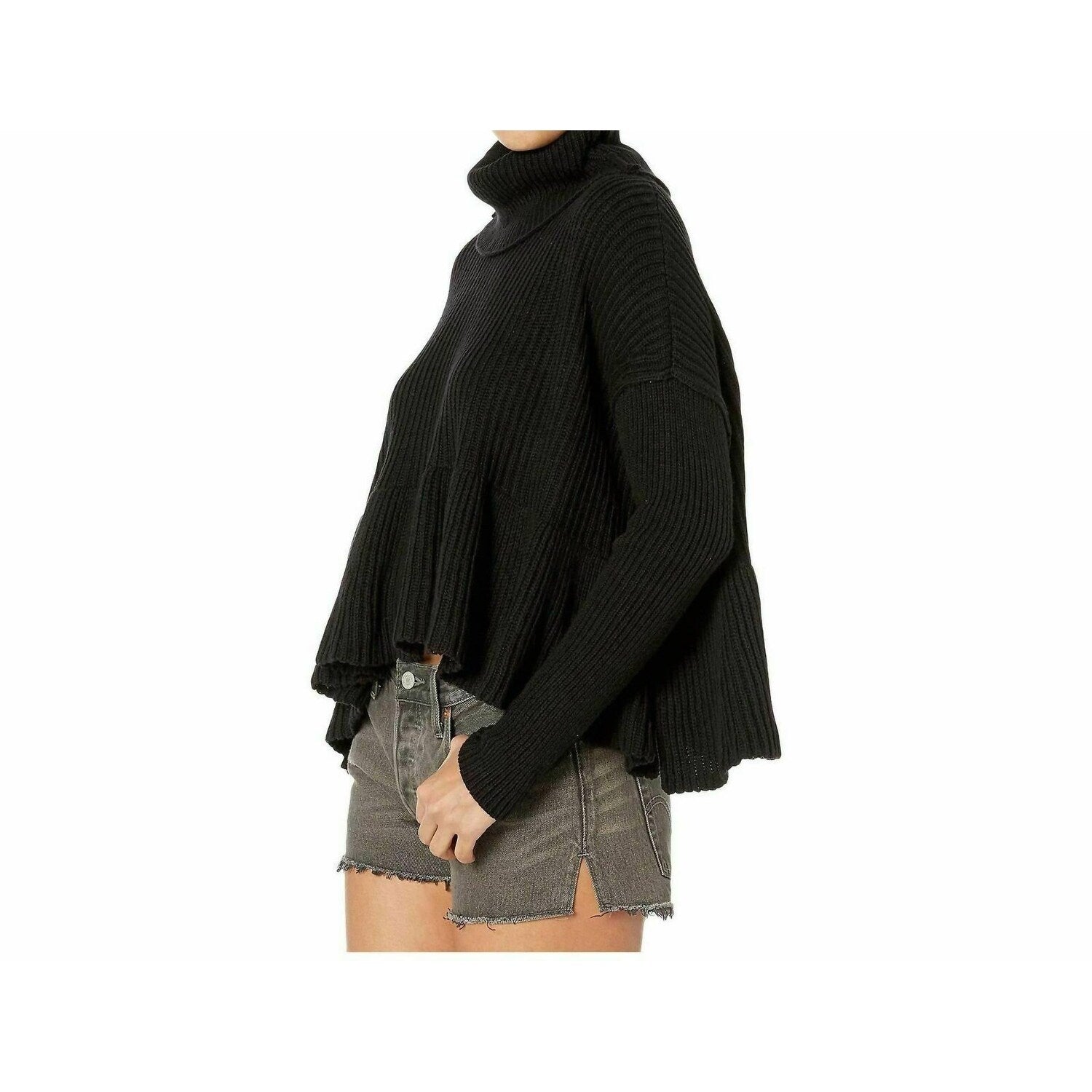 Free People - Premium Oversized Ribbed Turtleneck Sweater