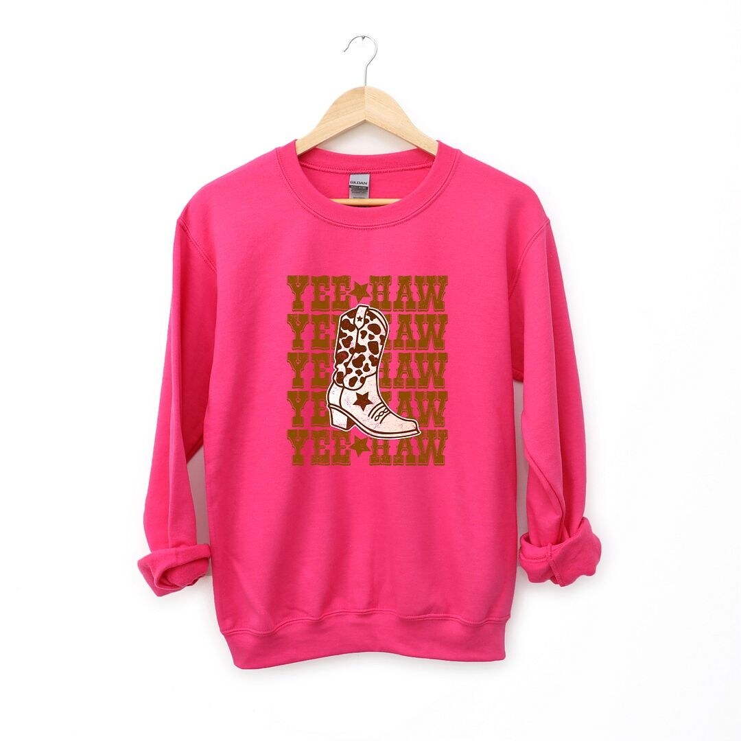 Premium Yeehaw Boot Graphic Sweatshirt - Ultimate Comfort & Style